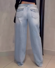 High-Waisted Comfort Wide-Leg Jeans