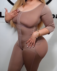 Mid-Length Sleeve Tummy-Sculpting Full Body Shapewear