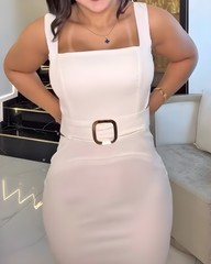 Sleeveless Slim Back Slit Dress