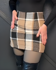 Plaid Bodycon Skirt