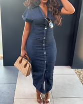Slim Fit Denim Bodycon Dress