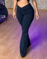 Slimming High-Waisted Flared Jeans