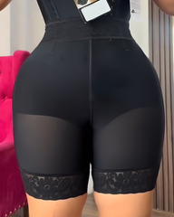 Mesh Lace Trims High Rise Butt Lifter Shorts