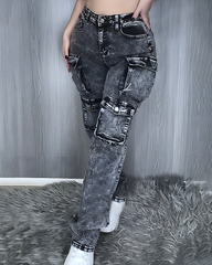 Cargo Style Hip Lift Skinny Jeans