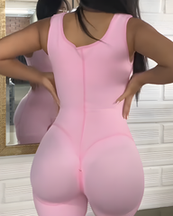 3-Row Hook-and-Eye Sleeveless Full Body Shapewear