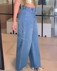 Slimming High-Waisted Straight Leg Jeans