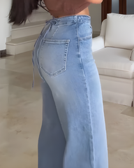 Wide-Leg Slim Jeans