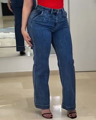 High-Rise Straight Leg Jeans