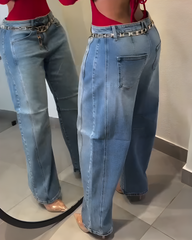 High Waist Slim Fit Harem Jeans