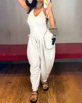 Comfort Sleeveless Slim-Fit Jumpsuit