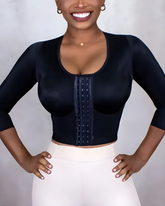 Long Sleeve Shaping Bra with Hook and Eye
