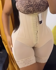 Steel Bones Tummy Control Open Bust Body Shaper