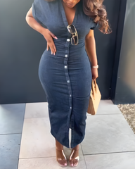 Slim Fit Denim Bodycon Dress