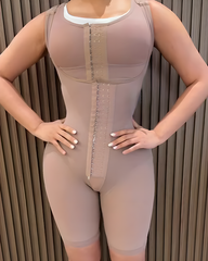 Lace Trim Open-Chest Shapewear