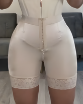 Shiny Hook-Eye Hip-Lifting Shorts