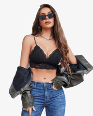 Lace Bralette V Neck Tank Top