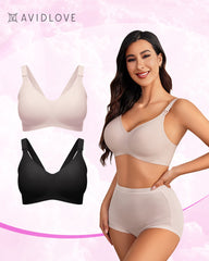2 Pack Nursing Bras Seamless Maternity Bras
