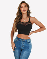 Fishnet Crop Tops Y2k Bralette
