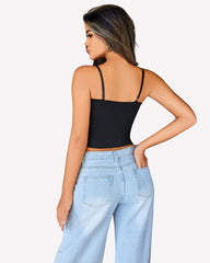 Camisoles Crop Top Ruched Cute Outfits