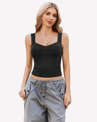 Crop Tank Tops Backless Sweetheart