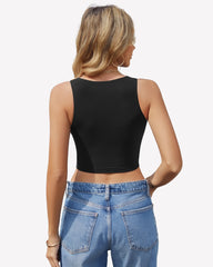 Tank Top Double Lined Crop Tops