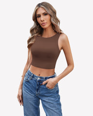 Tank Top Double Lined Crop Tops