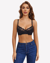 Lace Mesh Underwire Unlined Bra