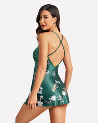 FPrint Satin Lace Sleepwear
