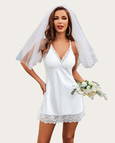 Wedding Satin Lace Full Slips Sleepwear