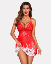Christmas Lingerie Lace Sleepwear