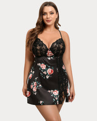 Plus Size FSatin Nightgown