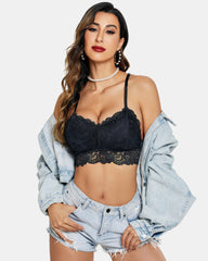 Padded FLace V Neck Crop Top