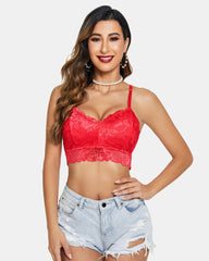 Padded FLace V Neck Crop Top