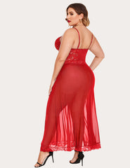Christmas Plus Size Side Slits Dresses