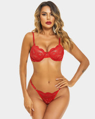 FLace Underwire Bra and Panty Sets