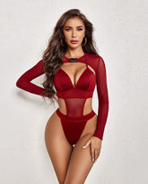 Bodysuit Buckle Shrug Crop Top Set