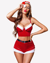 Santa Costume Velvet Set with Hat