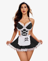 Costumes Lingerie Set Lace Maid Outfit (3Pcs)