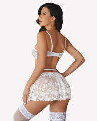 Lace Babydoll Outfits with Stockings