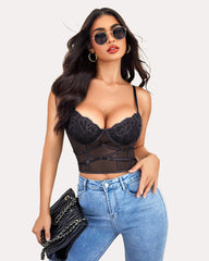 Tank Top Lace Corset with Thong