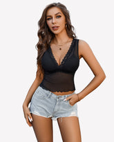 Mesh Tank Top Sheer Tops