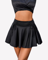 Pleated Mini Skirt Y2k Drawstring Skirts