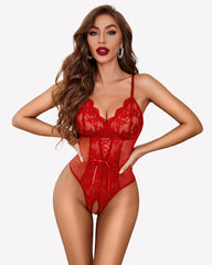 One Piece Front Strap Teddy Bodysuit