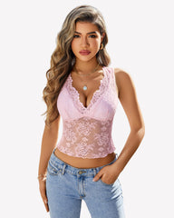 Going Out Tops Lace Tank Tops