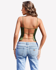 Double Lined Casual Basic Vest Cropped Top