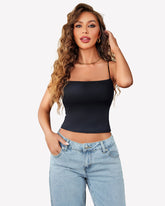 Double Lined Casual Basic Vest Cropped Top
