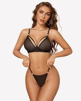 Sheer FMesh Lingerie Set Bra and Panty