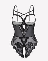 FLace Crotchless Teddy Mini Babydoll
