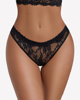 Cute Bow Back Hollow Out Low Rise Panty