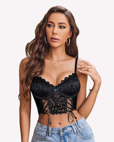 Lace Bralette Underwire Corset Tops